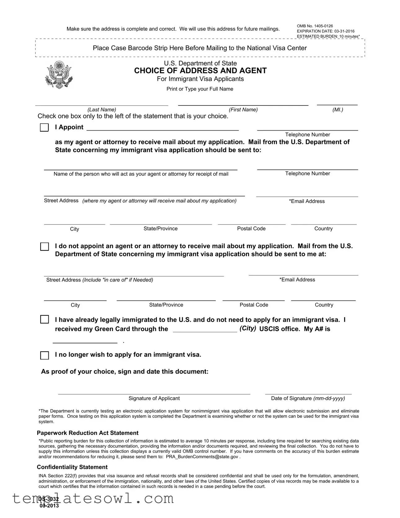 Fill Out Your Ds 3032 Form