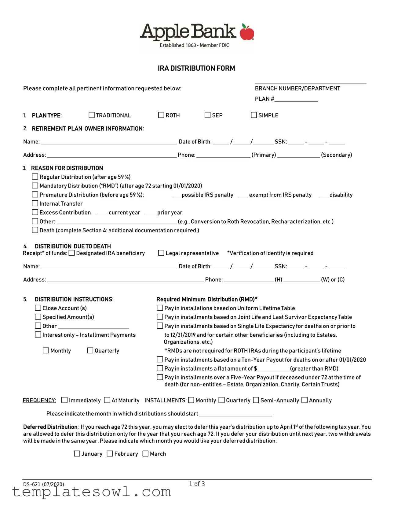 Fill Out Your Ds 621 Form
