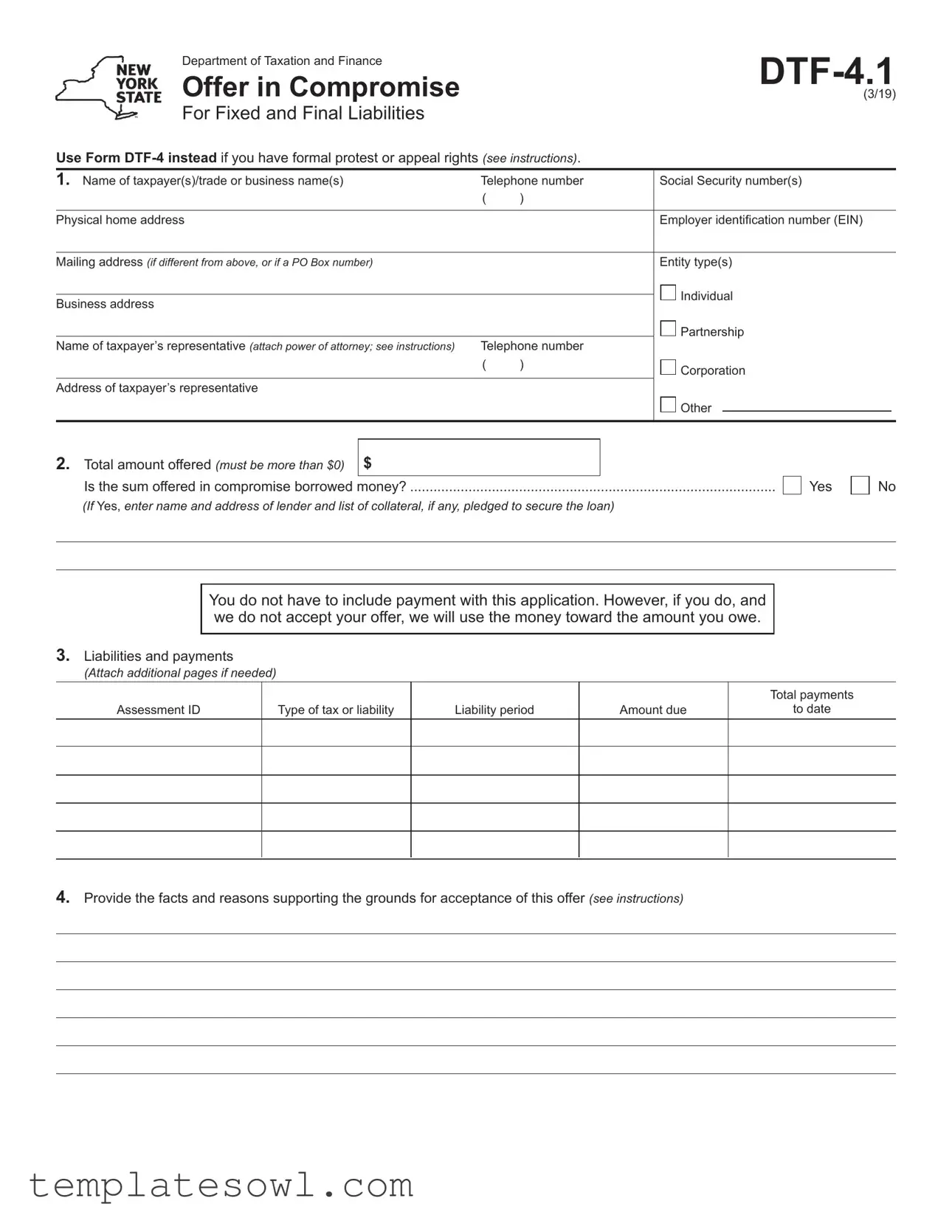 Fill Out Your Dtf 4 1 Form