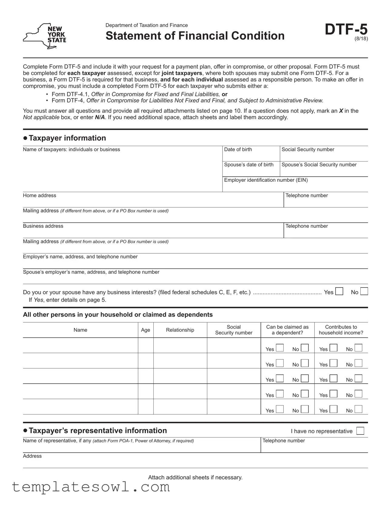 Fill Out Your Dtf 5 Form