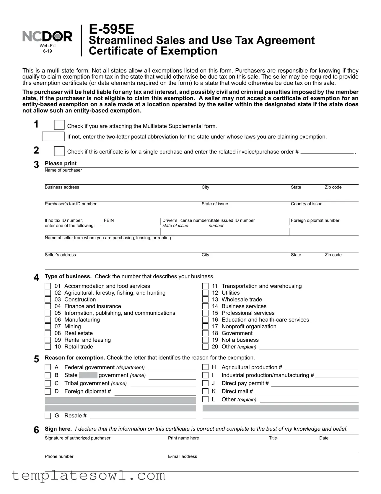 Fill Out Your E 595 E Form