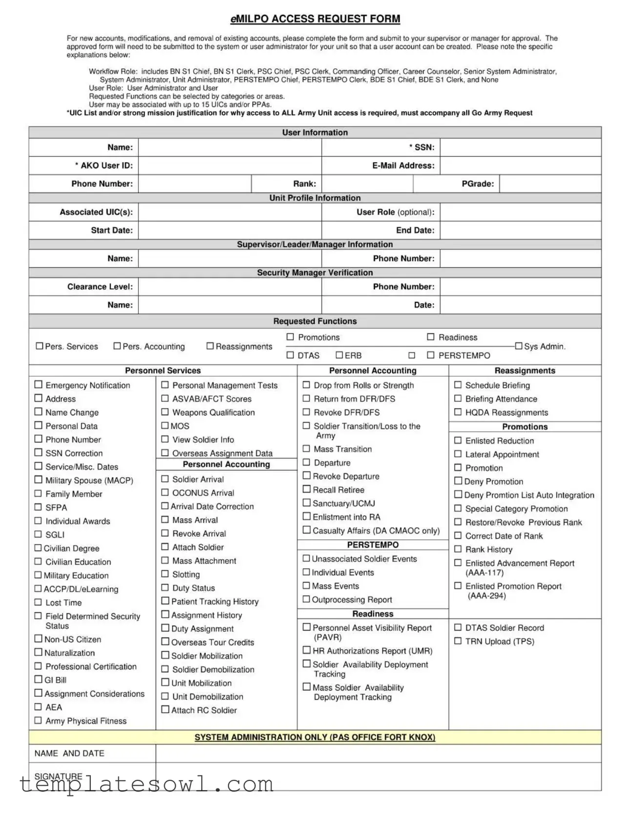 Fill Out Your Emilpo Request Form