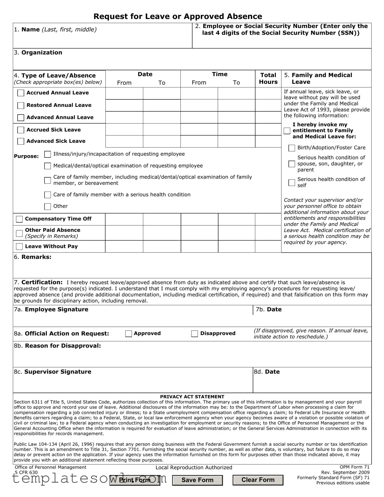 Fill Out Your Employee Leave Request Form