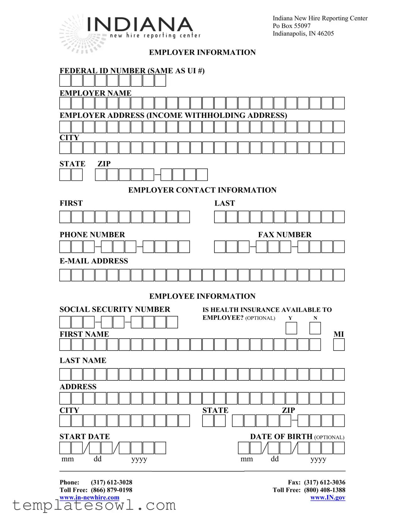 Fill Out Your Employer Information Form