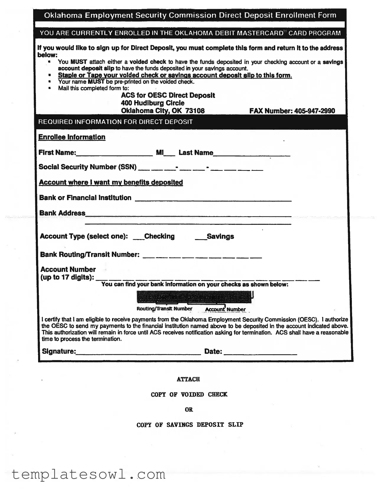 Fill Out Your Employment Oklahoma Form