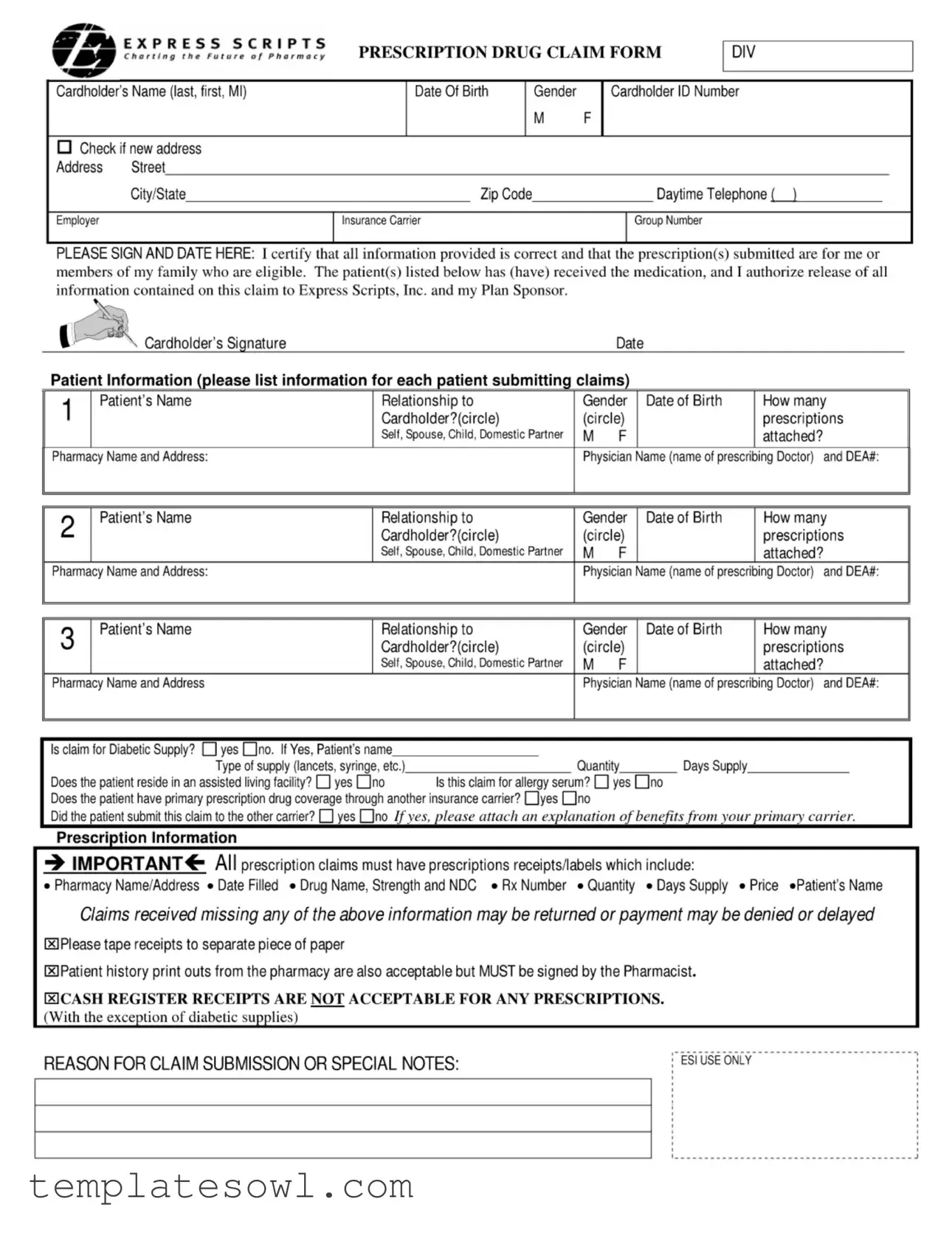 Fill Out Your Express Scripts Fax Form