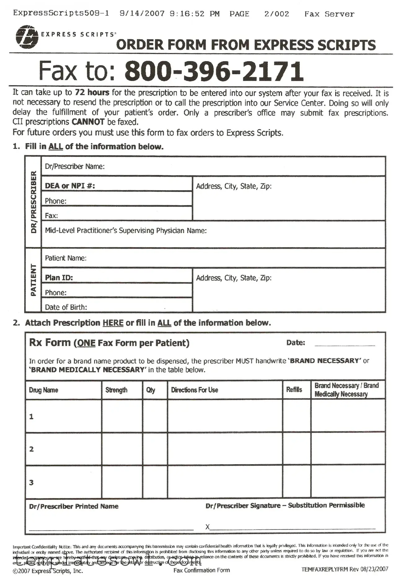 Fill Out Your Express Scripts Form