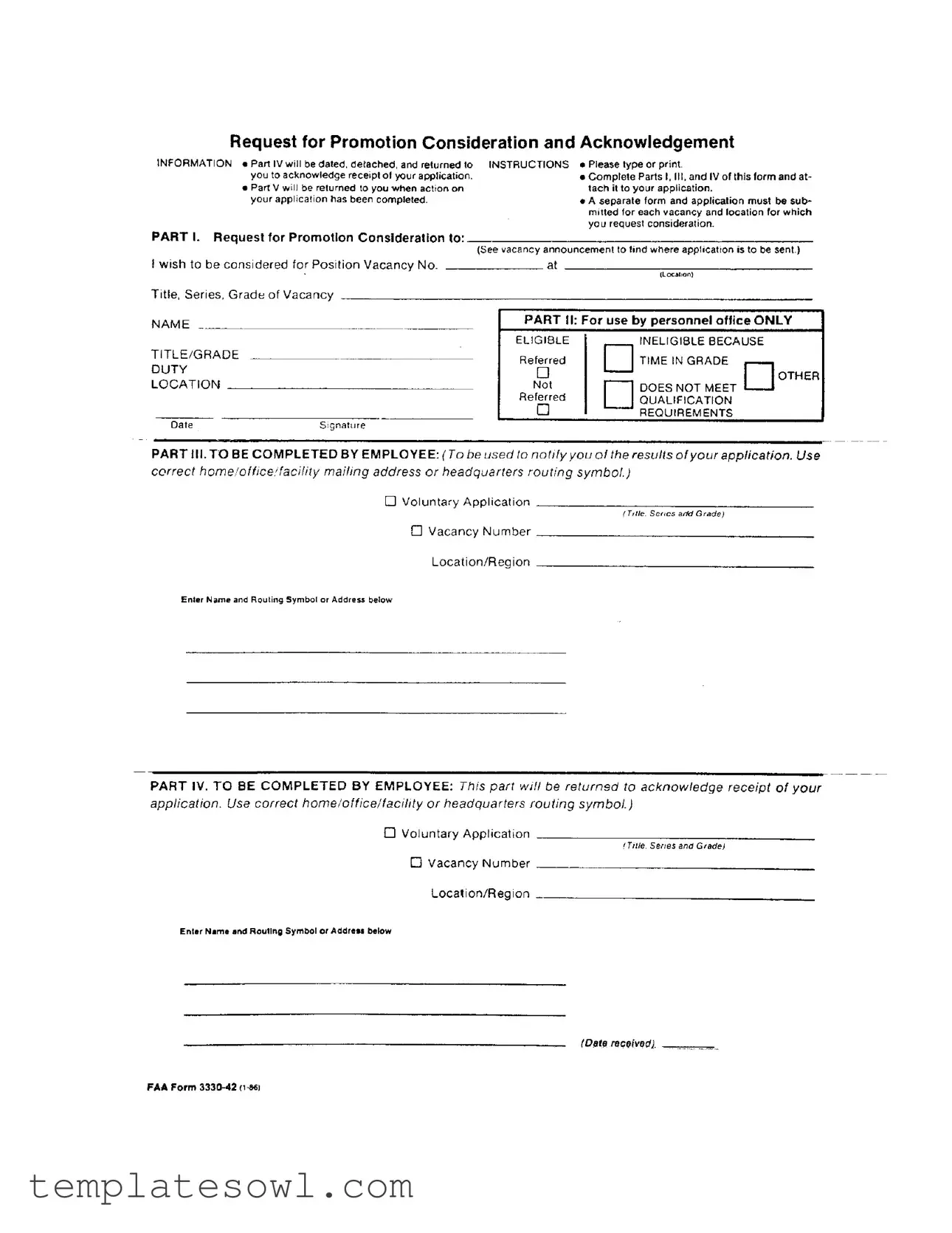 Fill Out Your Faa 3330 42 Form