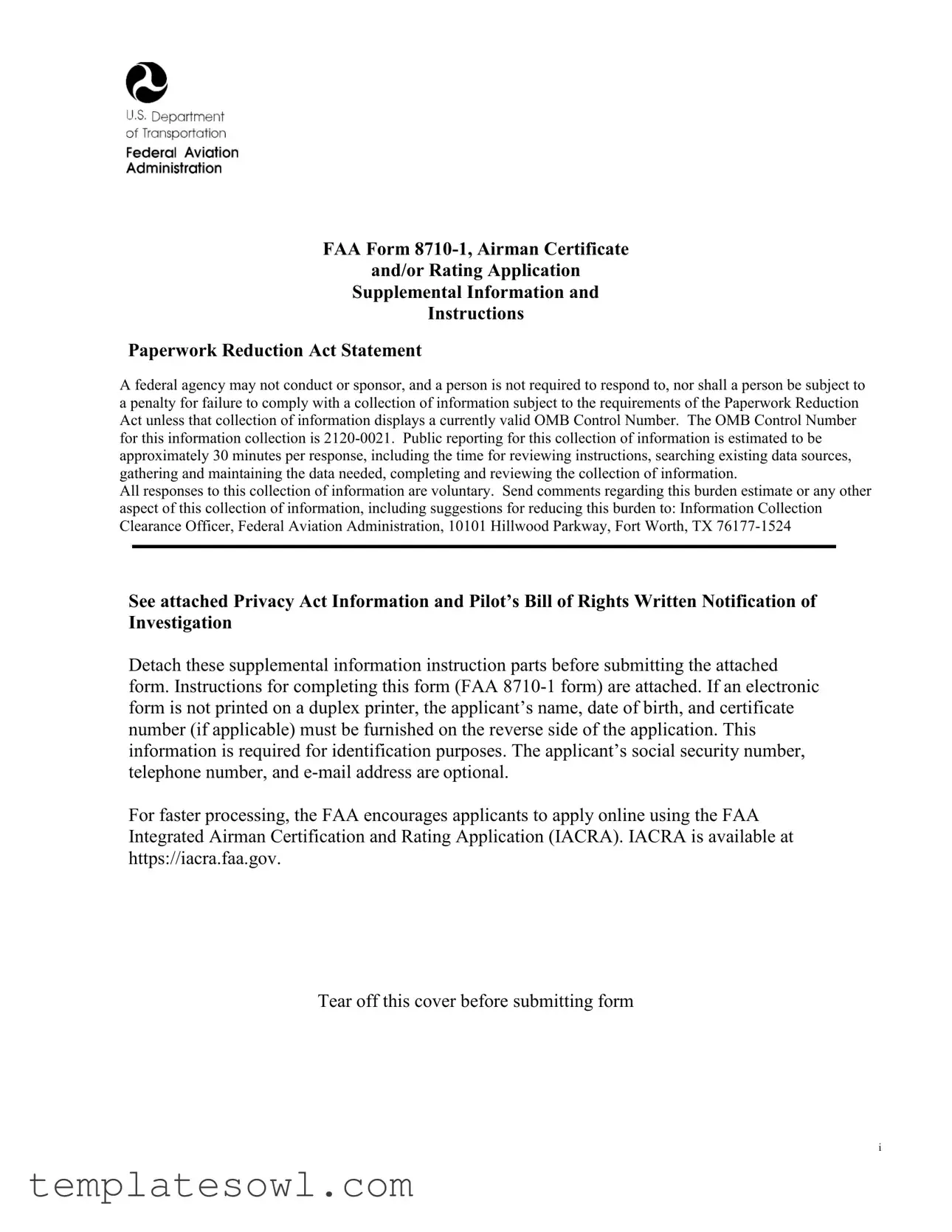 Fill Out Your Faa 8710 1 Form
