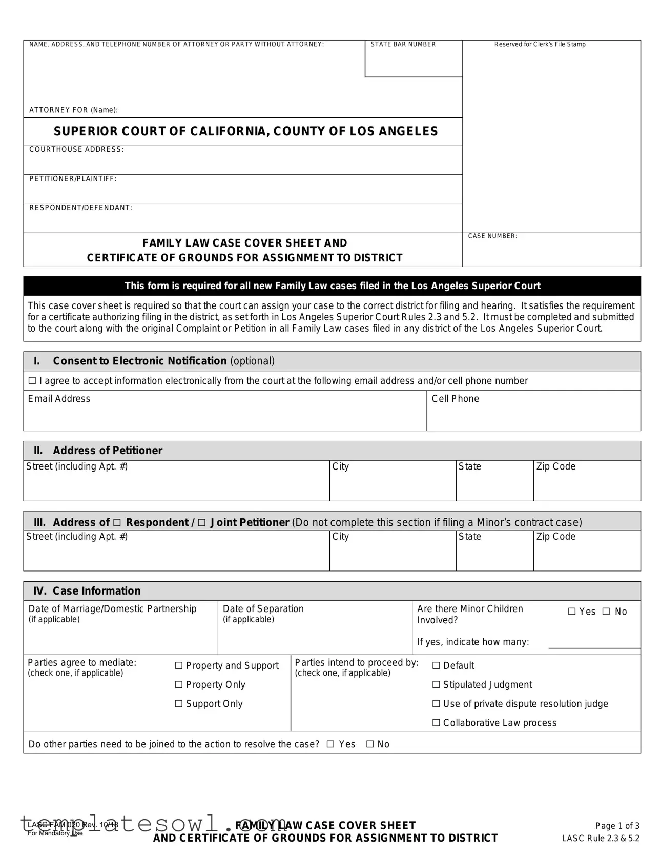 Fill Out Your Fam 020 Form