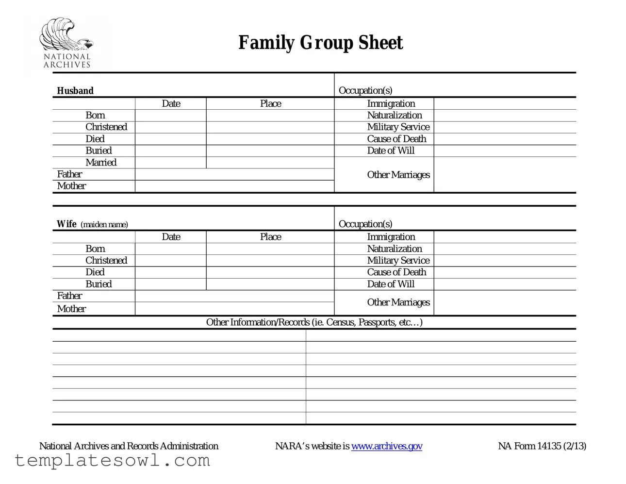 Fill Out Your Family Tree Form