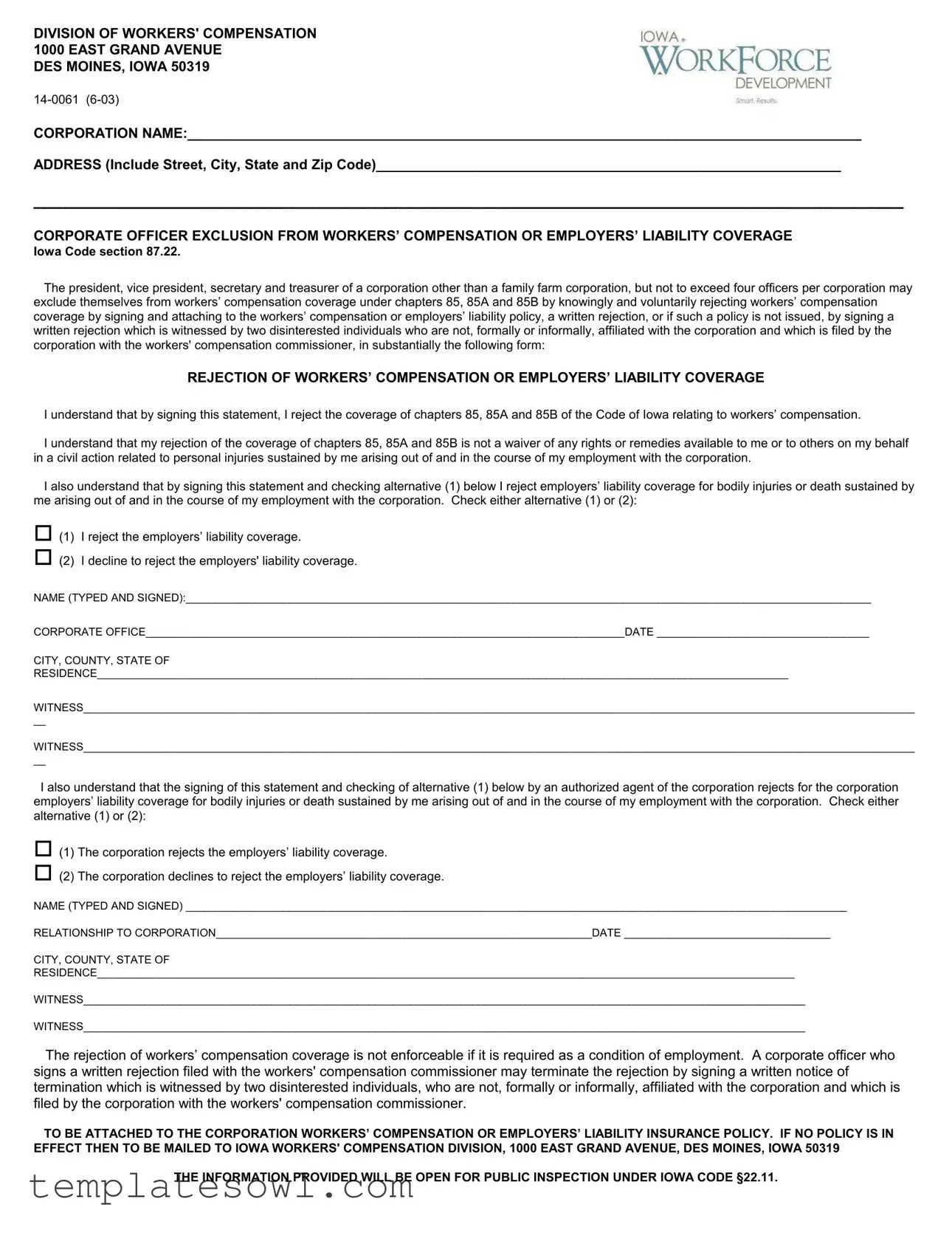 Fill Out Your Filliable 14 0061 Form