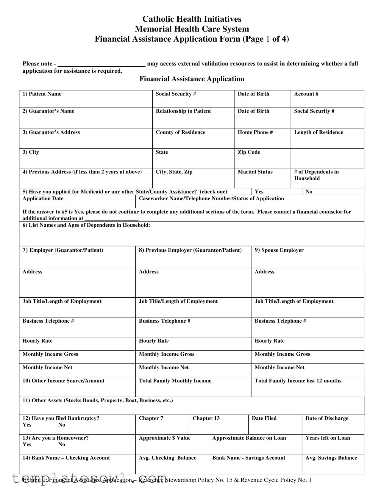 Fill Out Your Financial Assistance Application Form