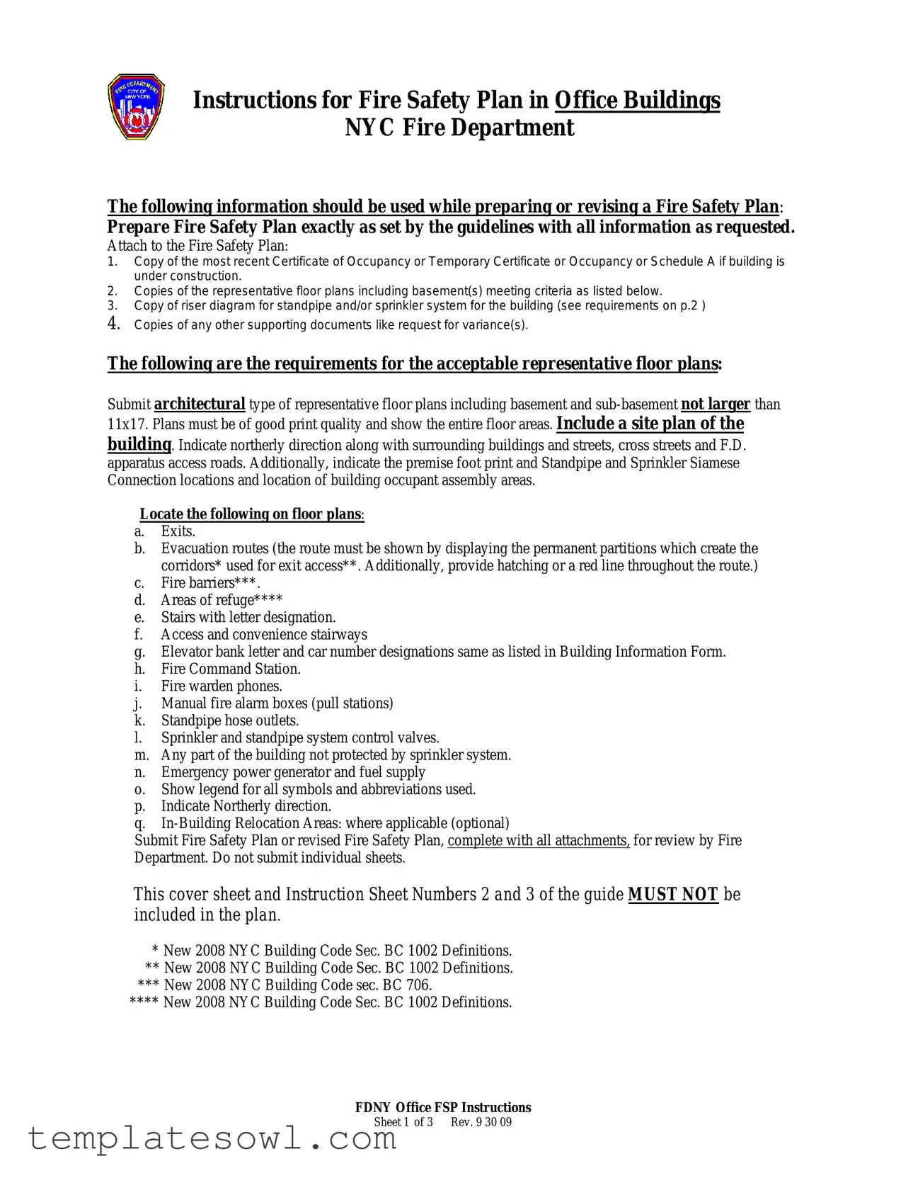 Fill Out Your Fire Safety Plan Nyc Form