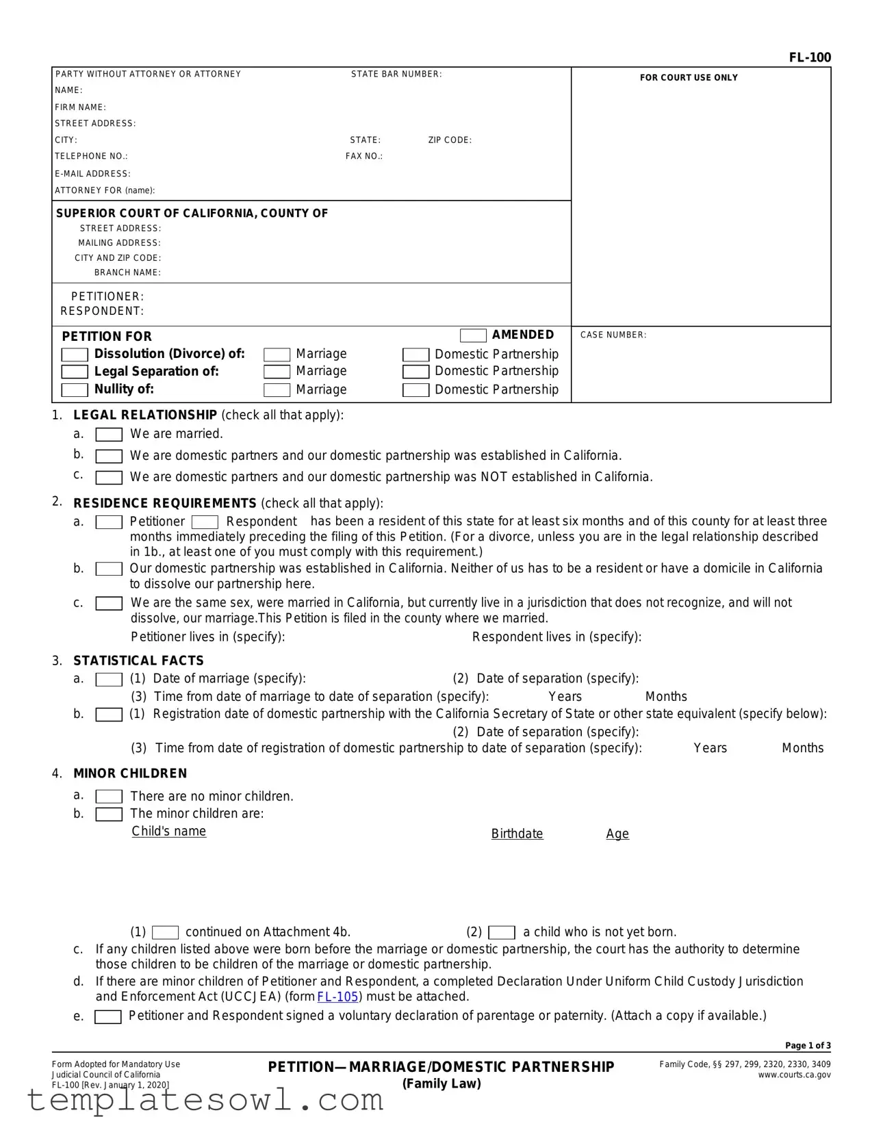 Fill Out Your Fl 100 Form