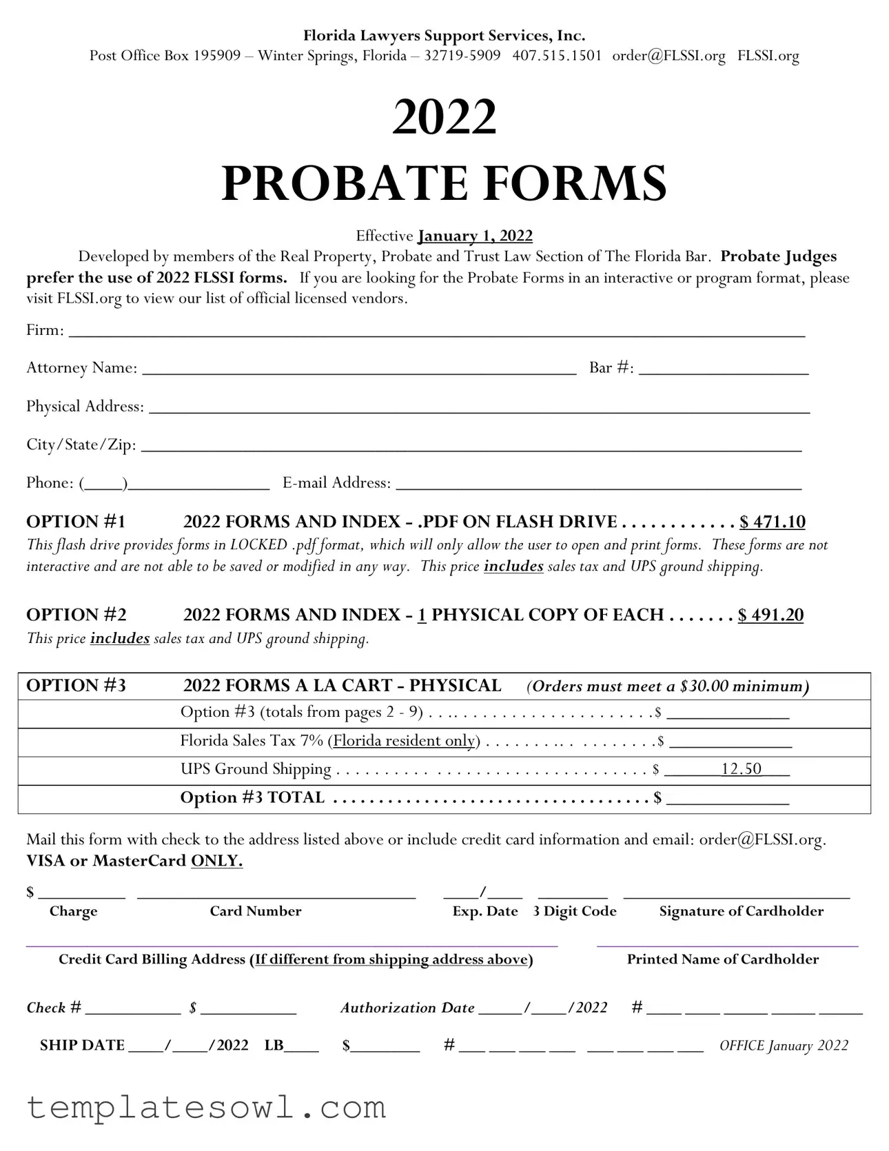 Fill Out Your Florida Lawyers Support Form