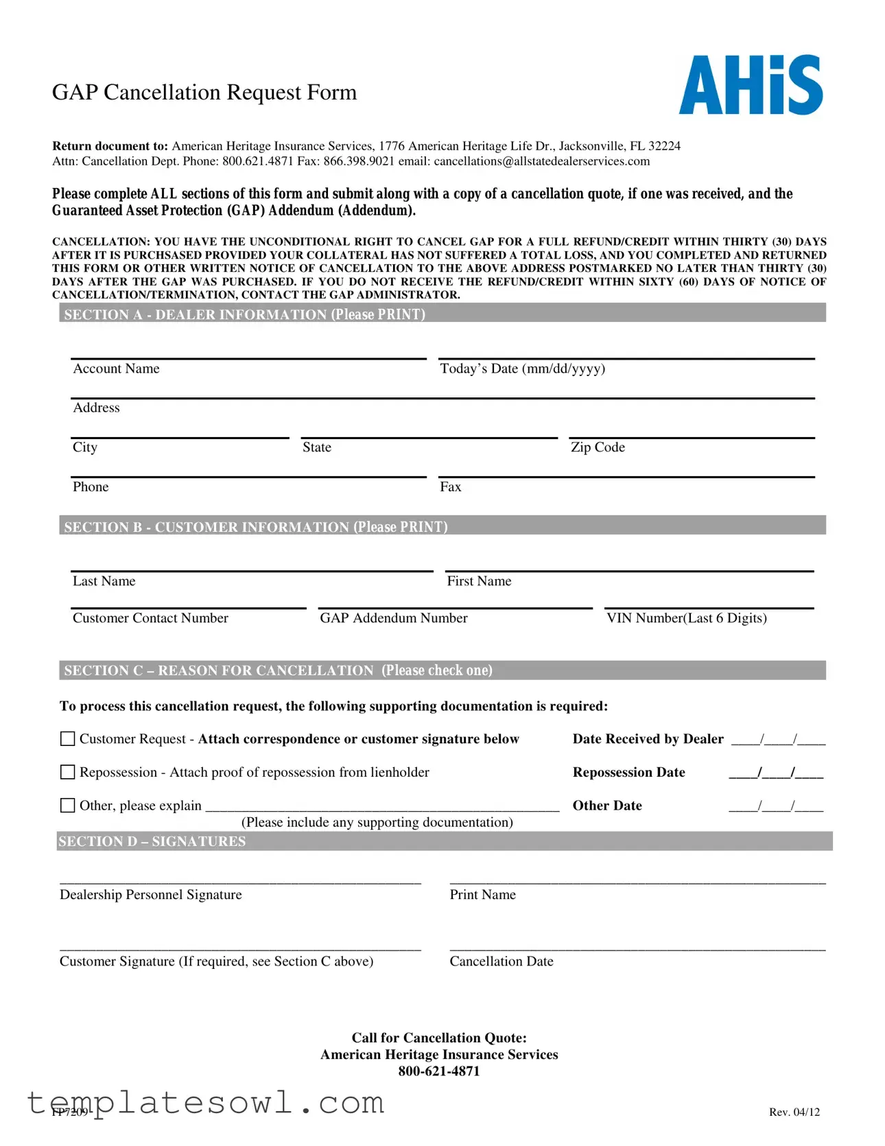 Fill Out Your Fp7209 Form