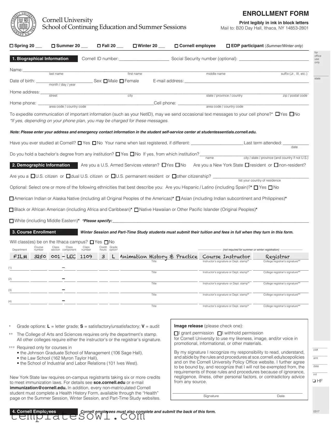 Fill Out Your Free Class Enrollment Form