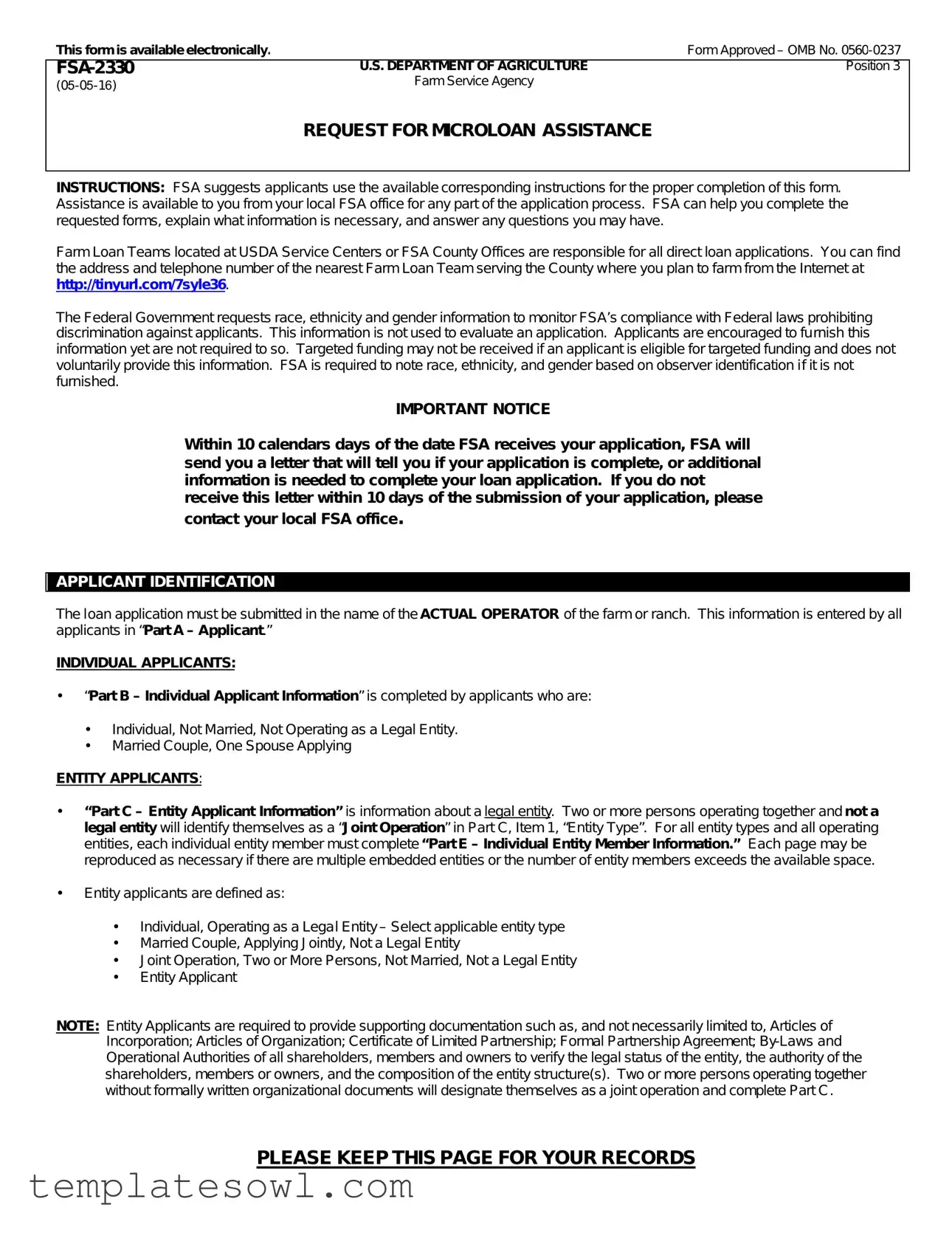 Fill Out Your Fsa 2330 Form