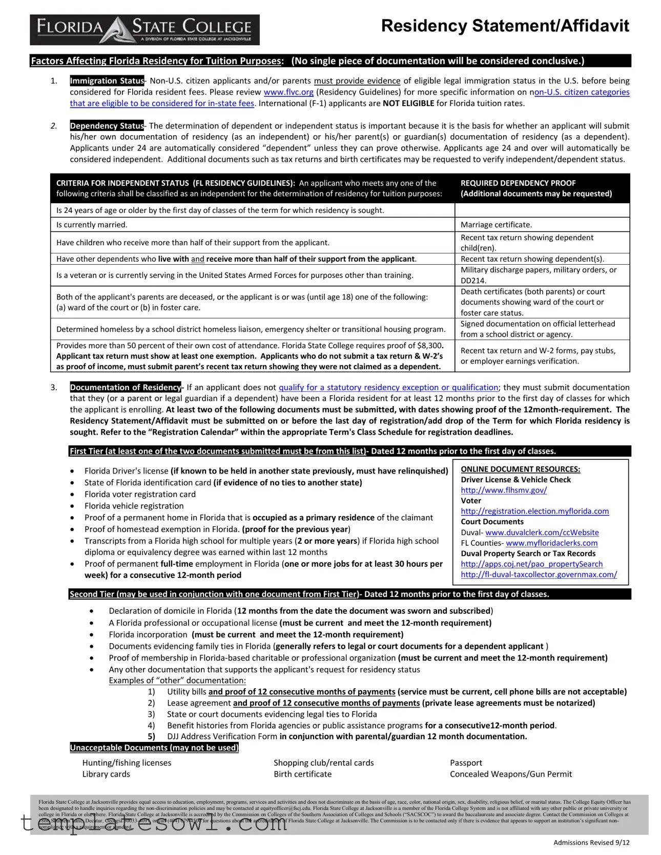 Fill Out Your Fscj Requirements Form