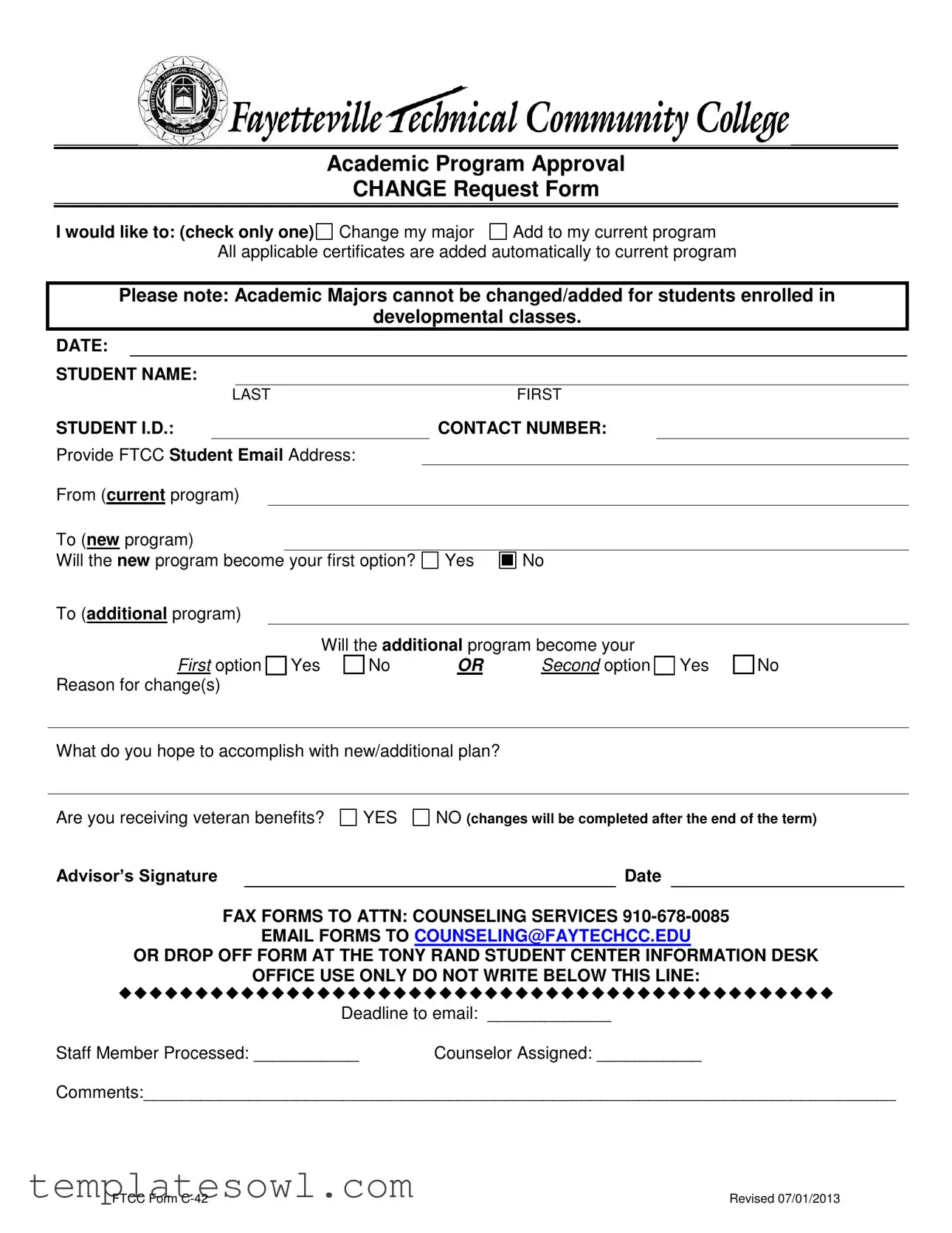 Fill Out Your Ftcc C 42 Form