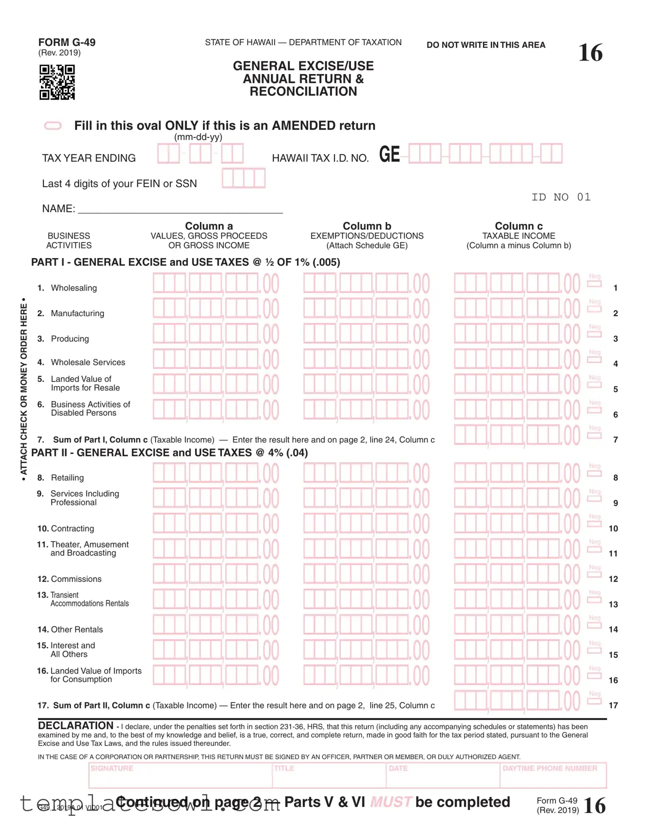 Fill Out Your G 49 Form