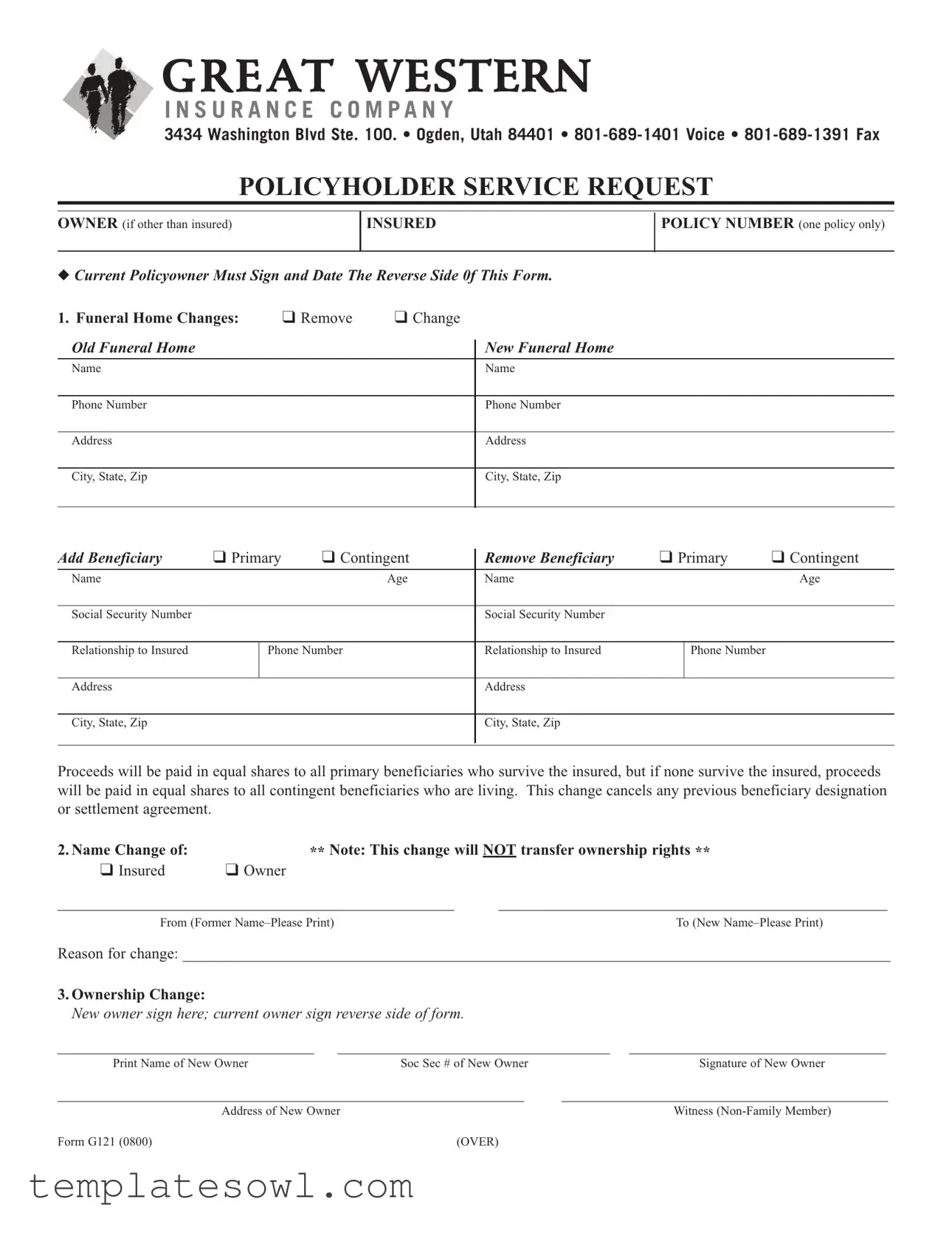 Fill Out Your G121 Form
