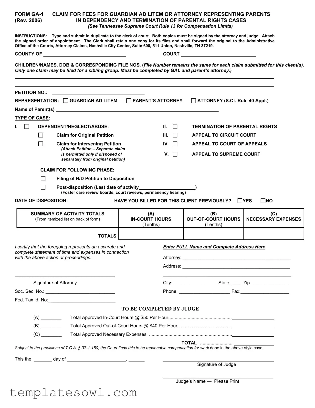 Fill Out Your Ga 1 Form