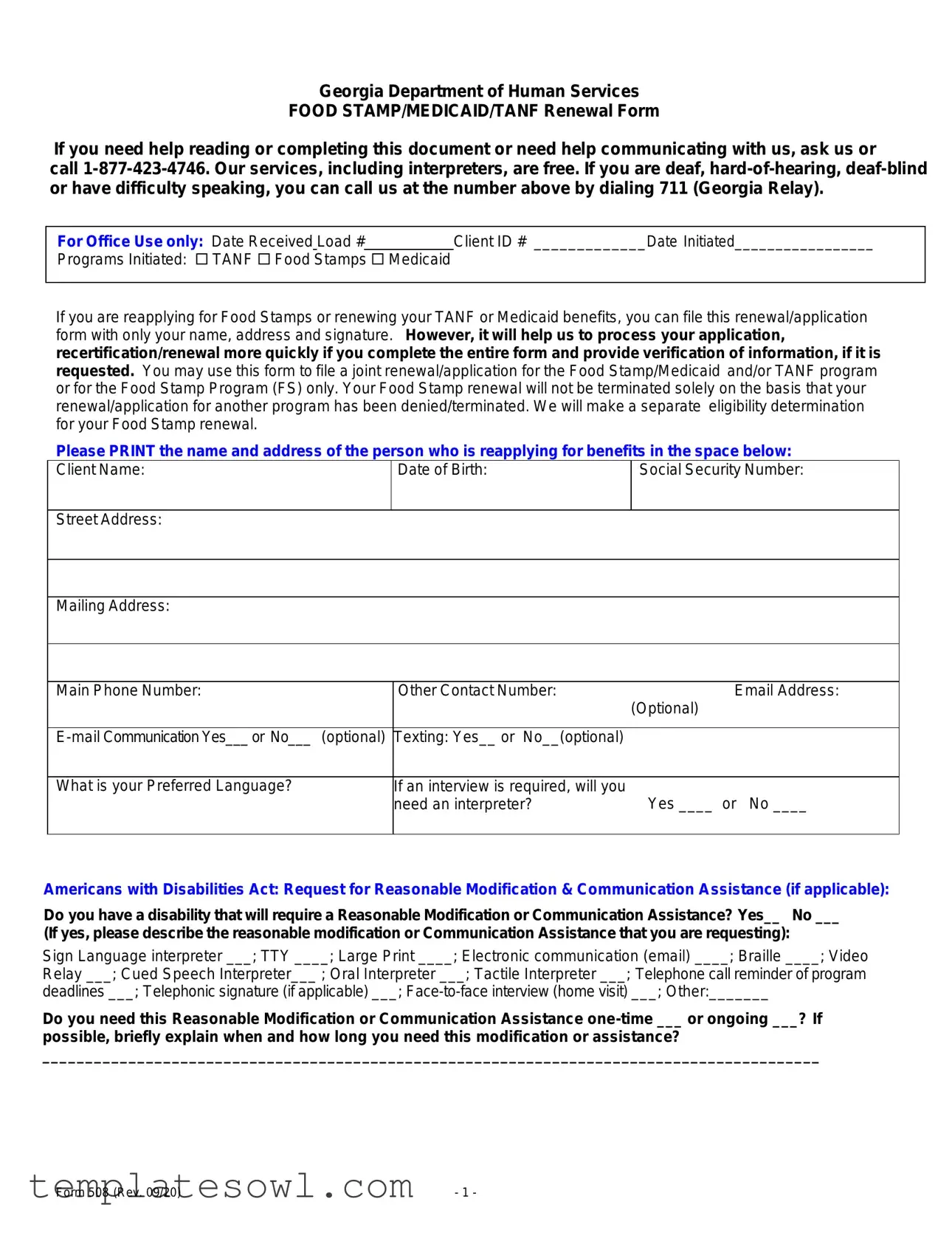 Fill Out Your Ga 508 Form