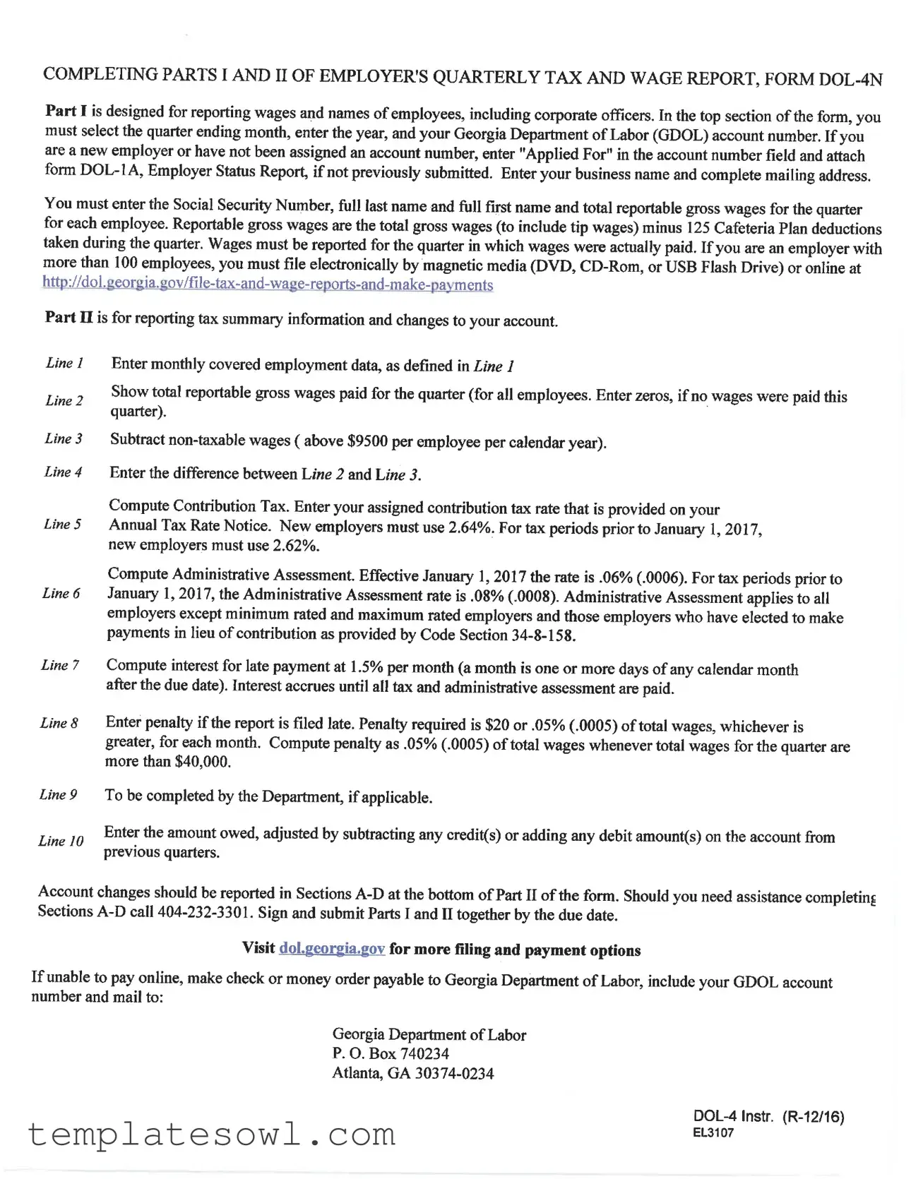 Fill Out Your Ga Tax Wage Report Form