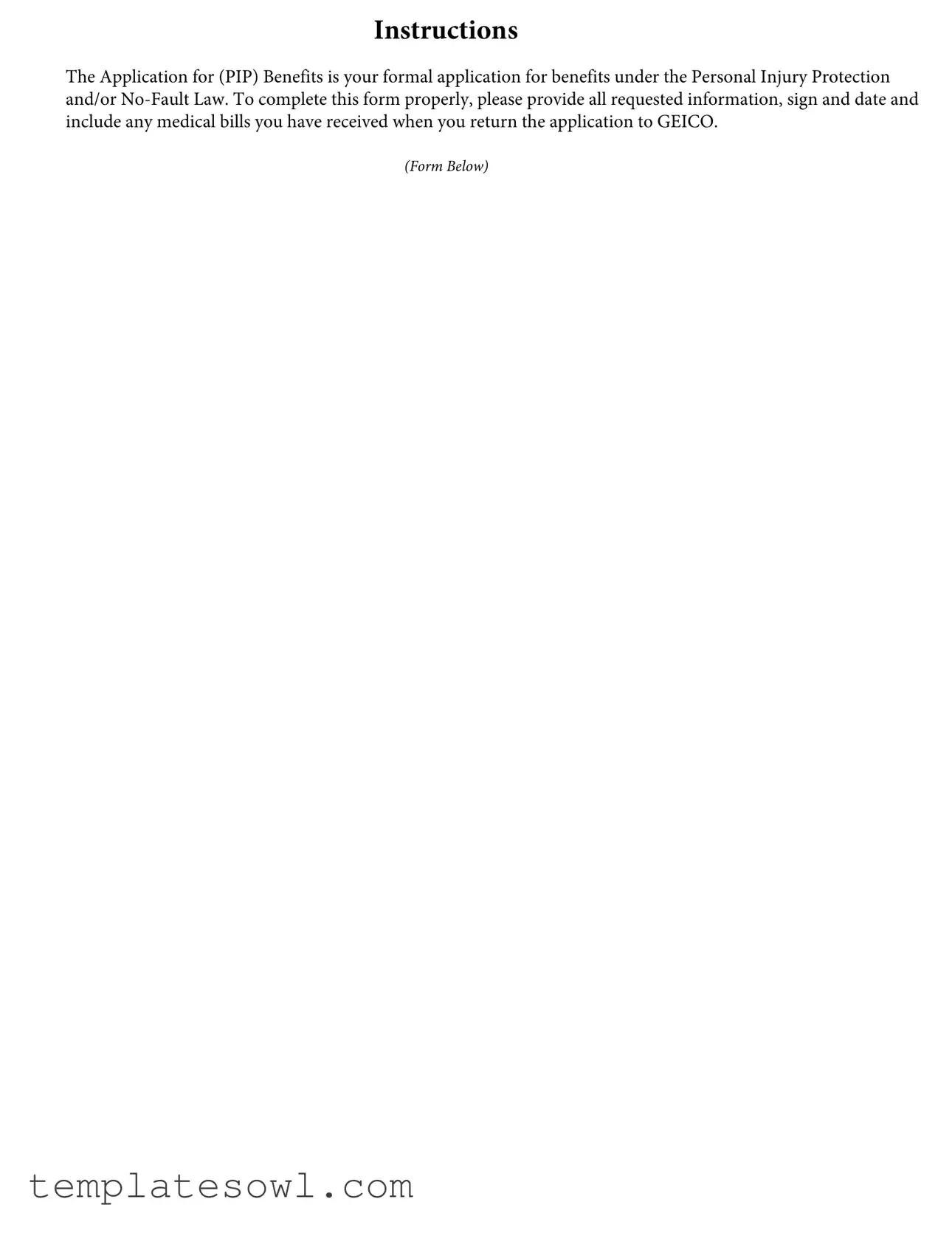 Fill Out Your Geico Application Form
