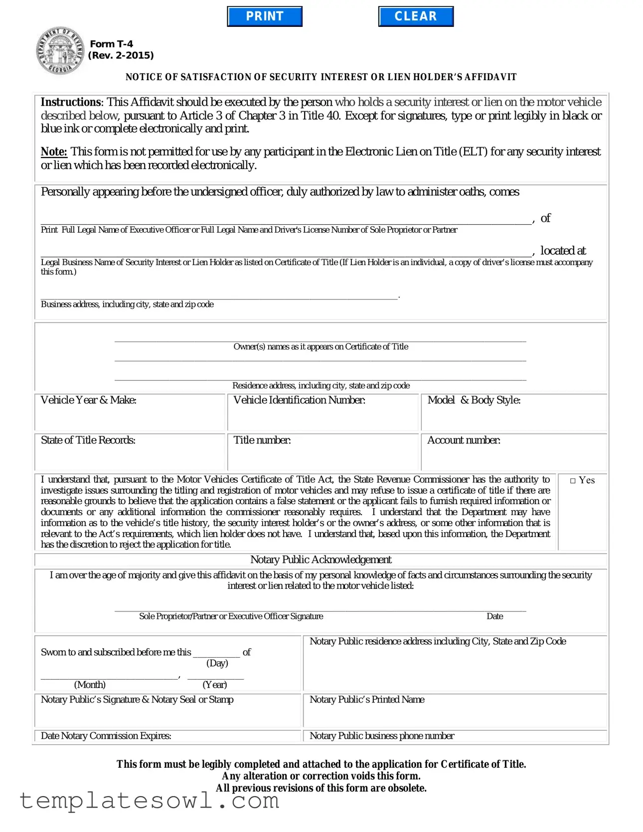 Fill Out Your Georgia T4 Form