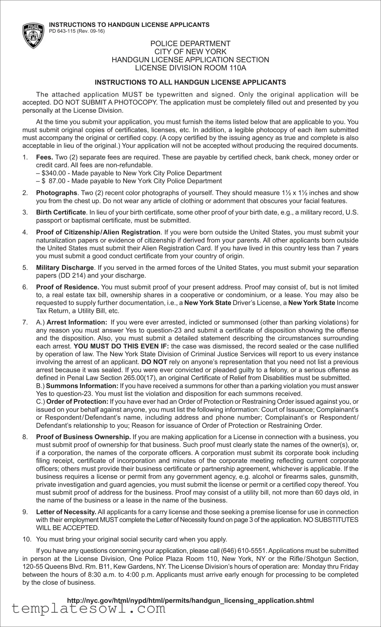 Fill Out Your Handgun Application Form
