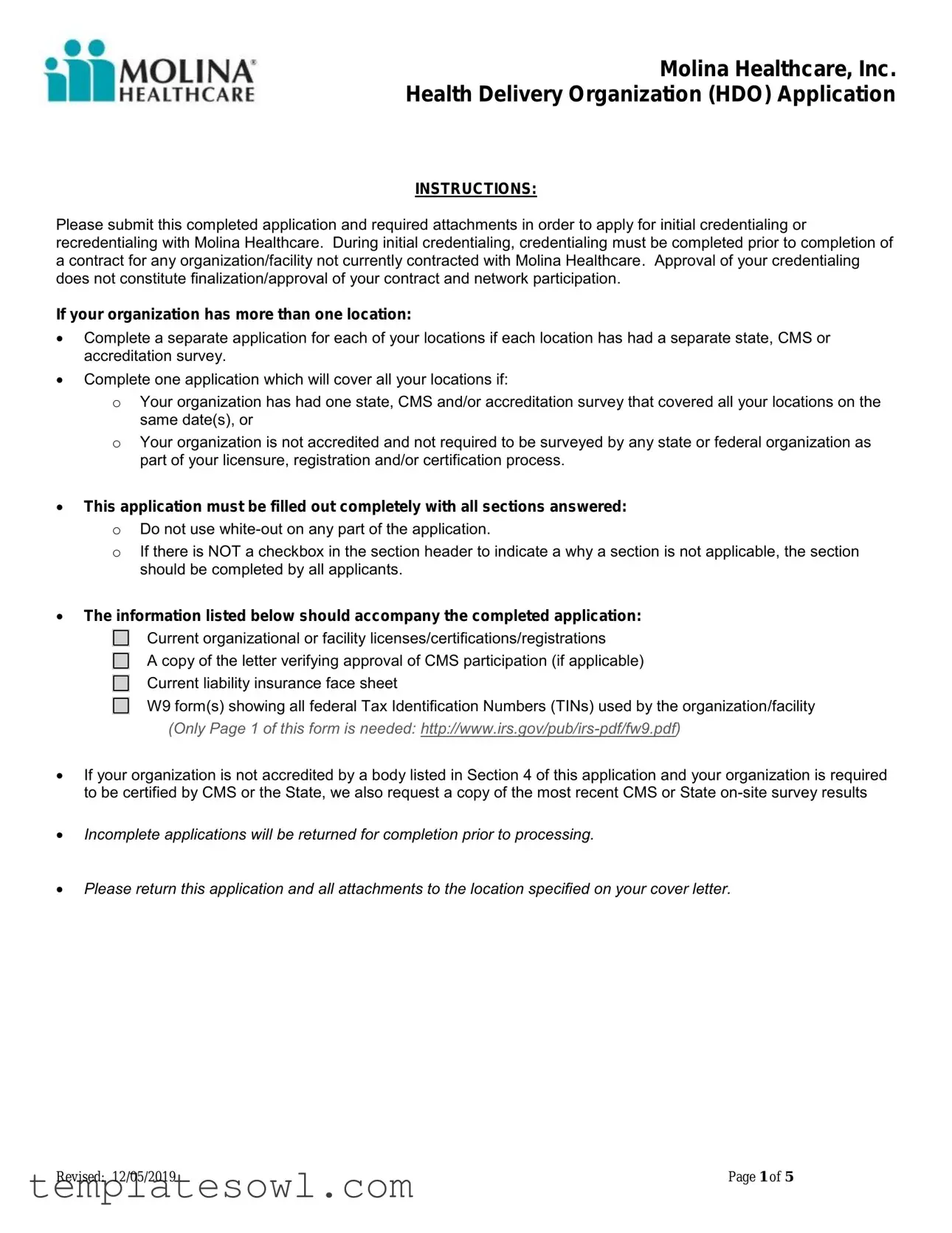 Fill Out Your Hdo Application Form