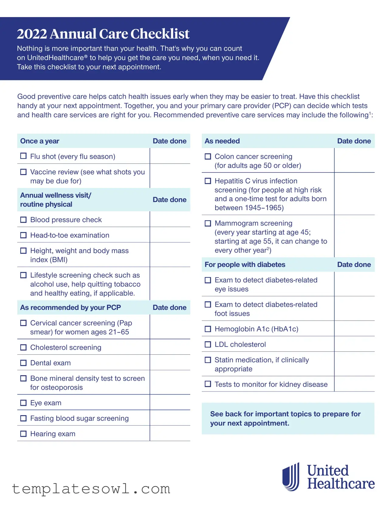 Fill Out Your Healthcare Wellness Form