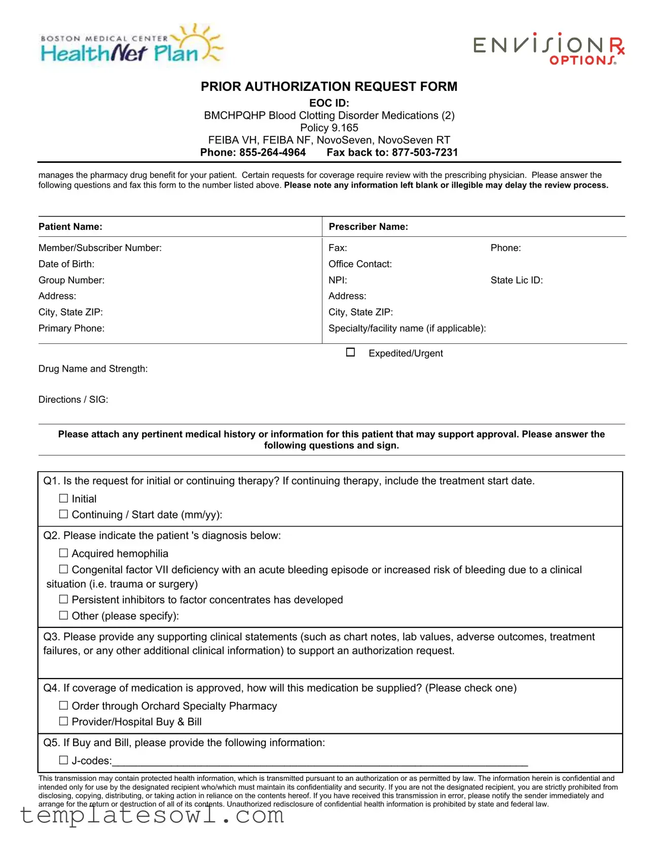 Fill Out Your Healthnet Prior Authorization Form