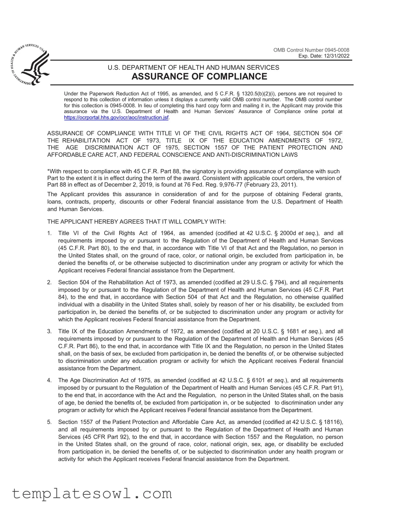Fill Out Your Hhs 690 Form