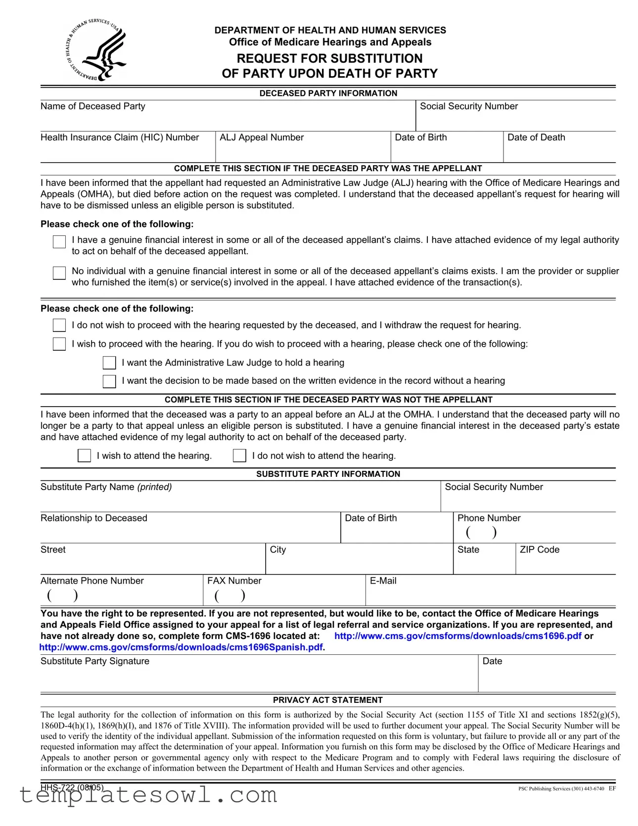 Fill Out Your Hhs 722 Form