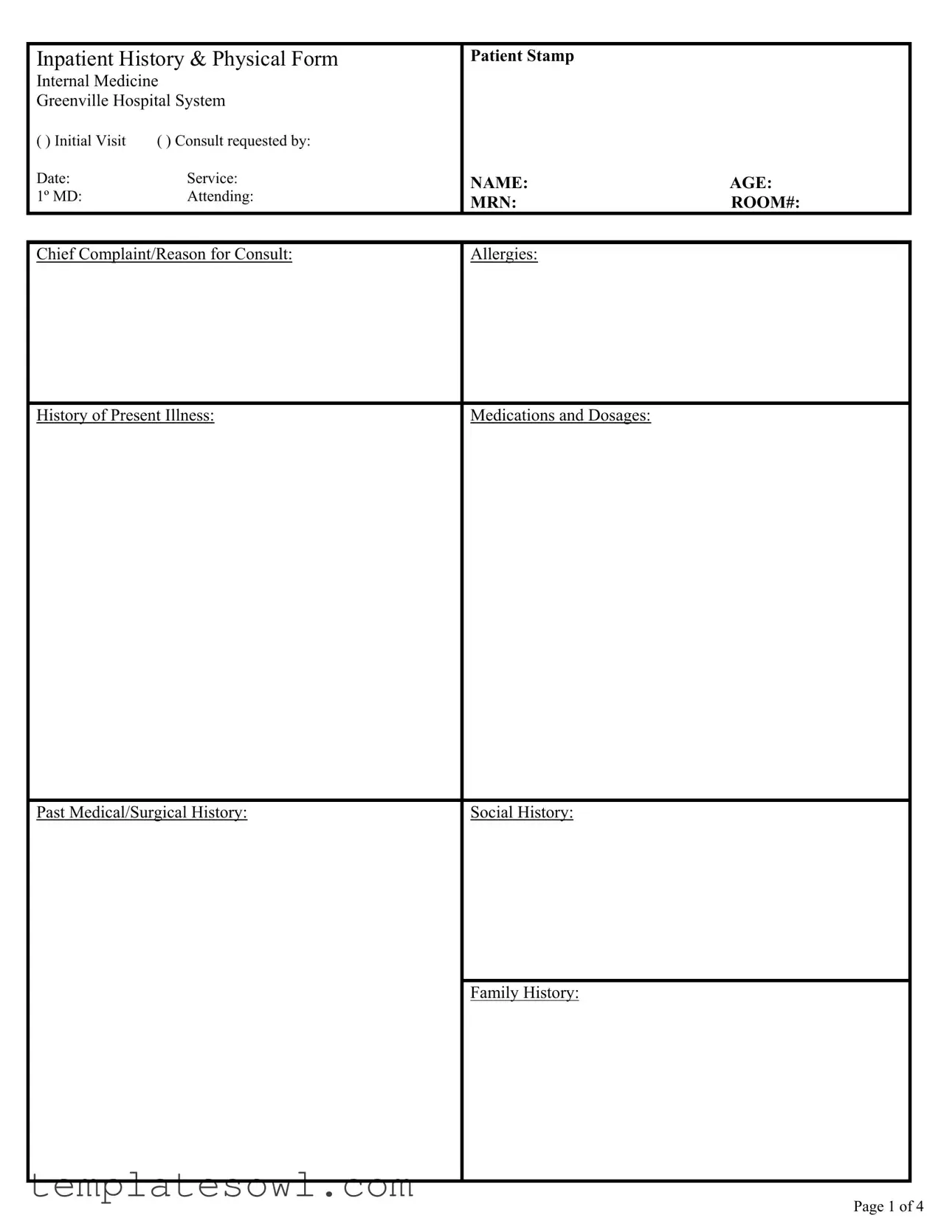 Fill Out Your History And Physical Form