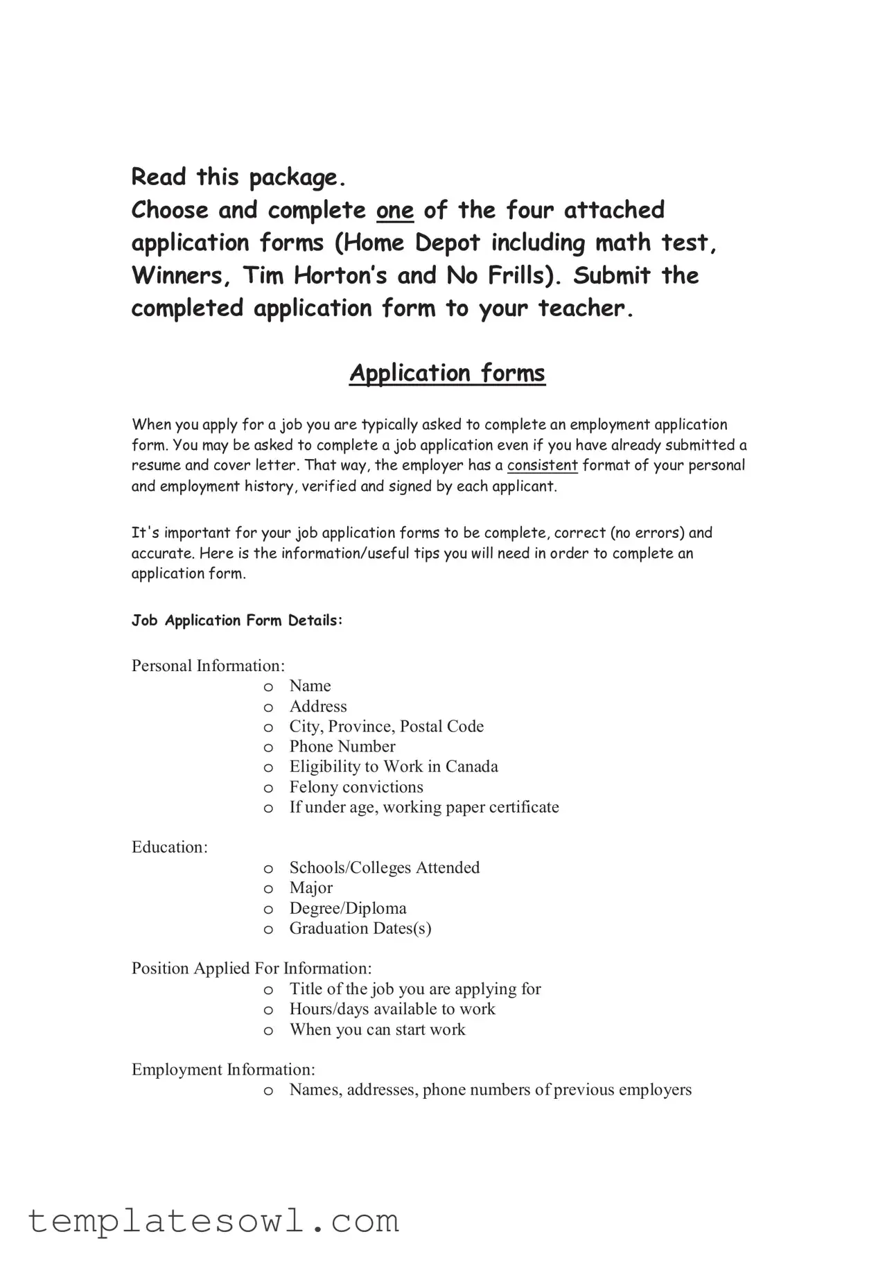 Fill Out Your Home Depot Application Form