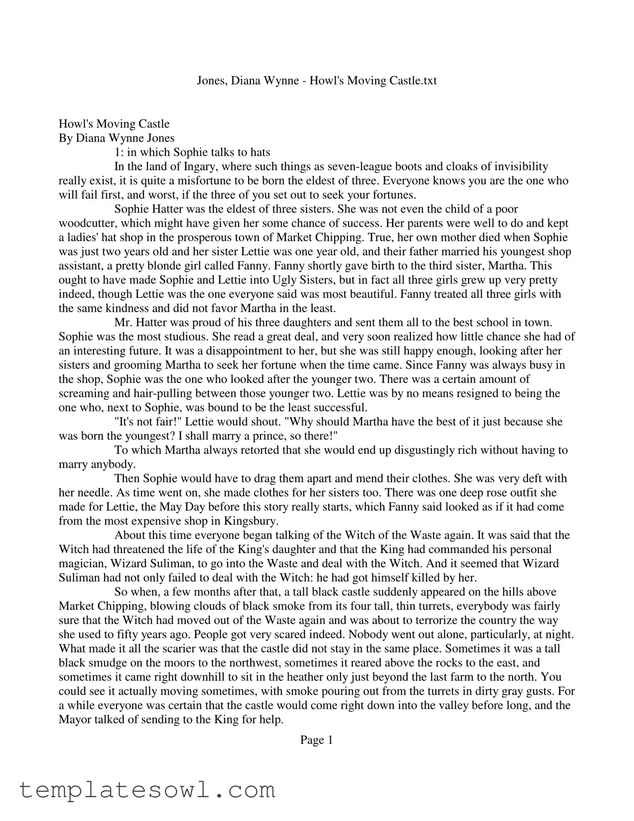 Fill Out Your Howls Moving Castle Book Form