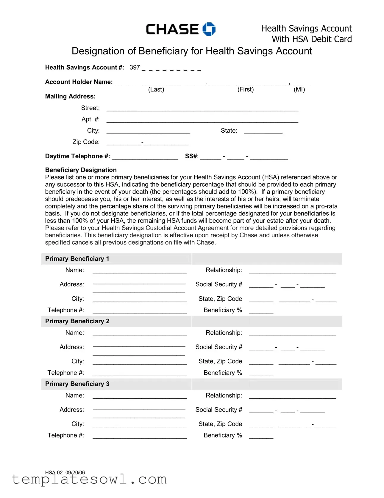 Fill Out Your Hsa 02 Form