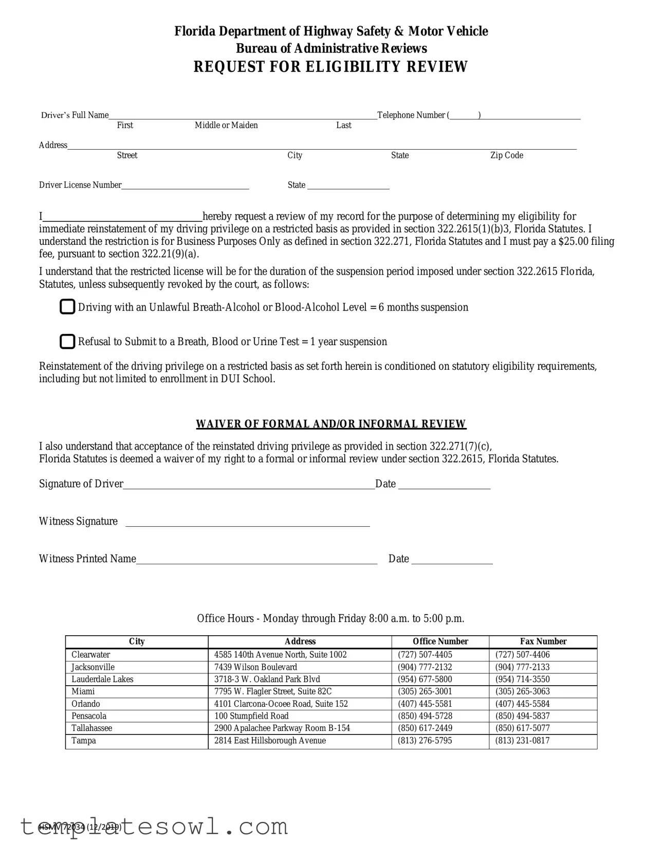 Fill Out Your Hsmv 72034 Form
