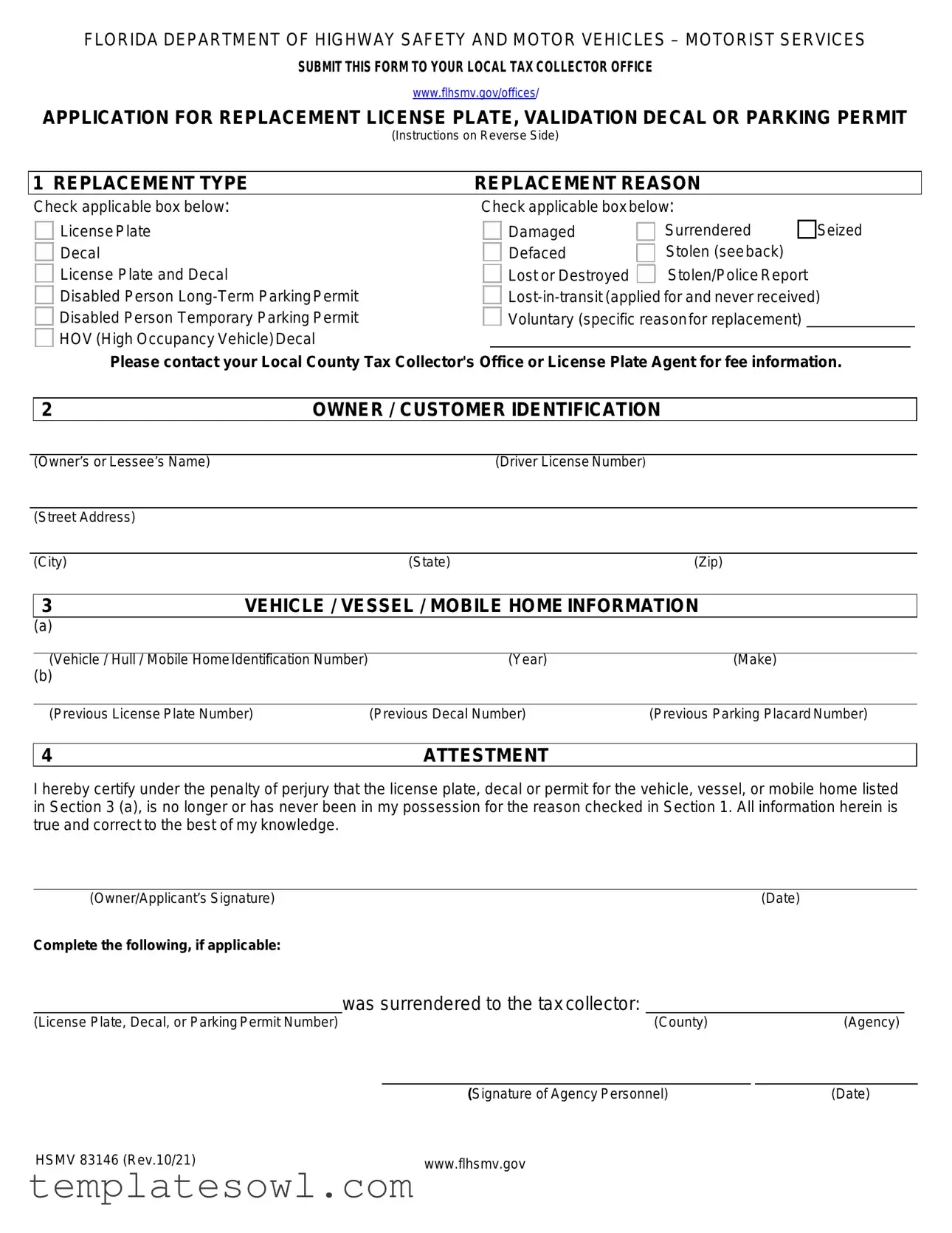 Fill Out Your Hsmv 83146 Form