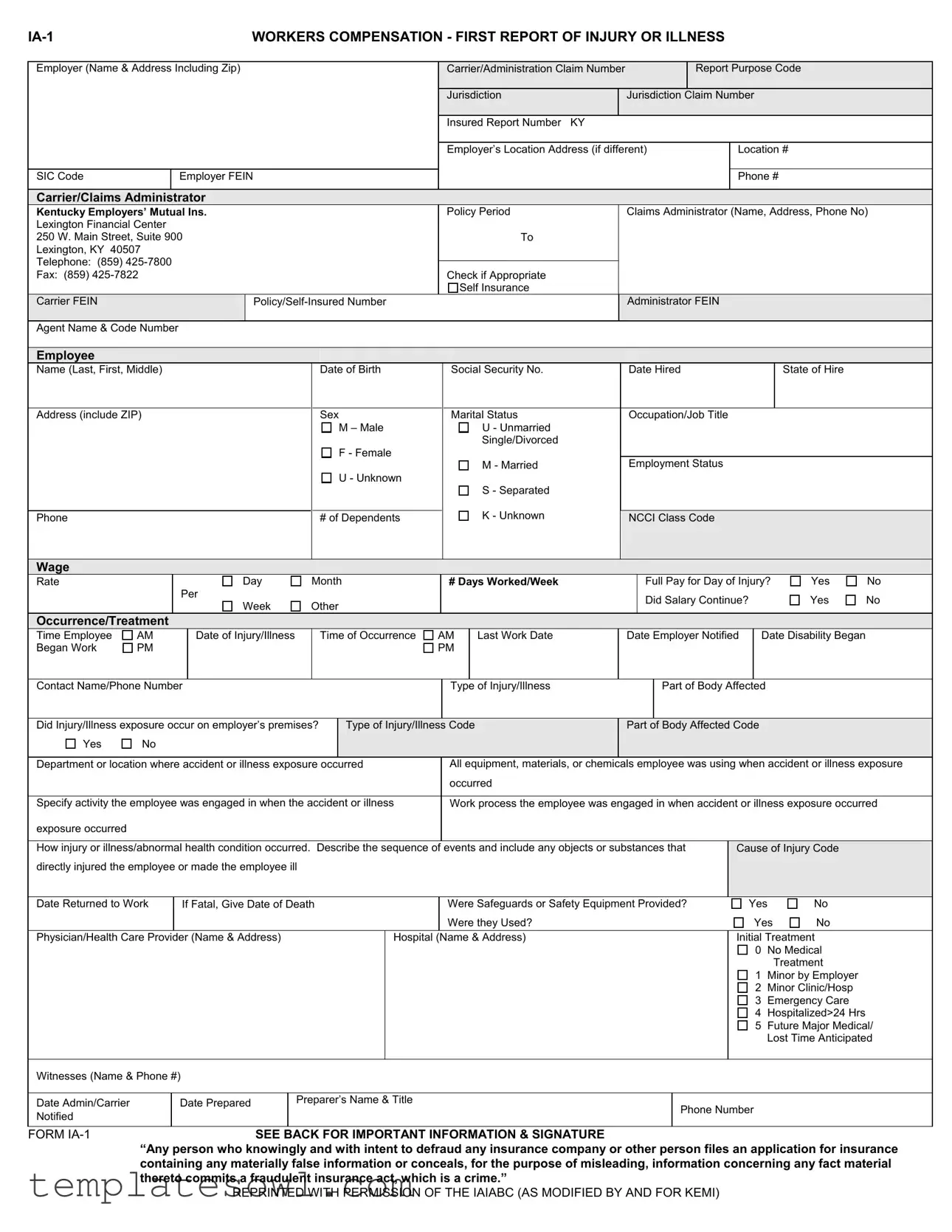 Fill Out Your Ia 1 Form