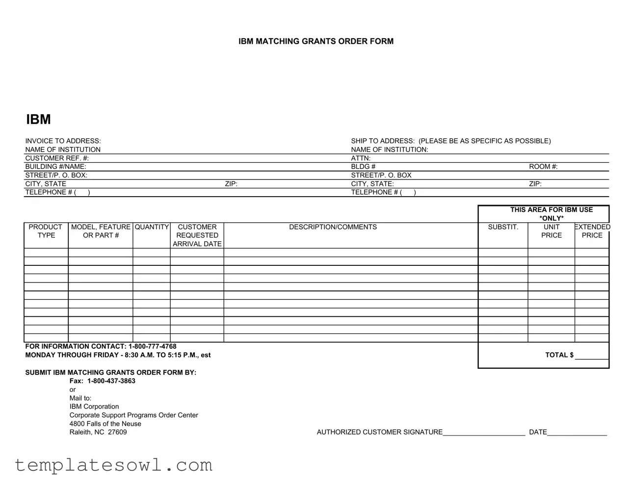 Fill Out Your Ibm Matching Grants Program Form