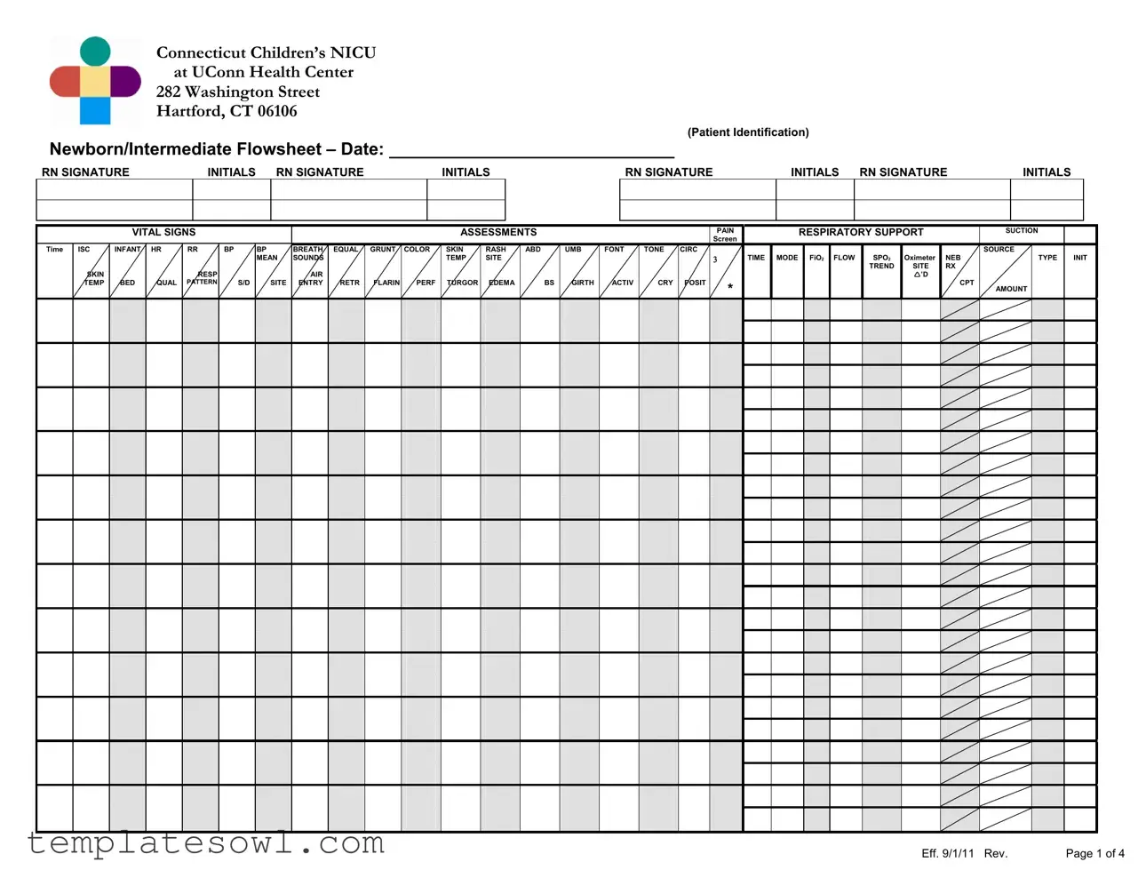 Fill Out Your Icu Flowsheet Form