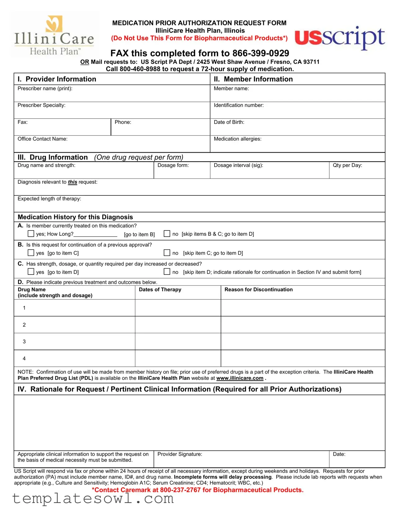 Fill Out Your Illinicare Prior Authorization Form