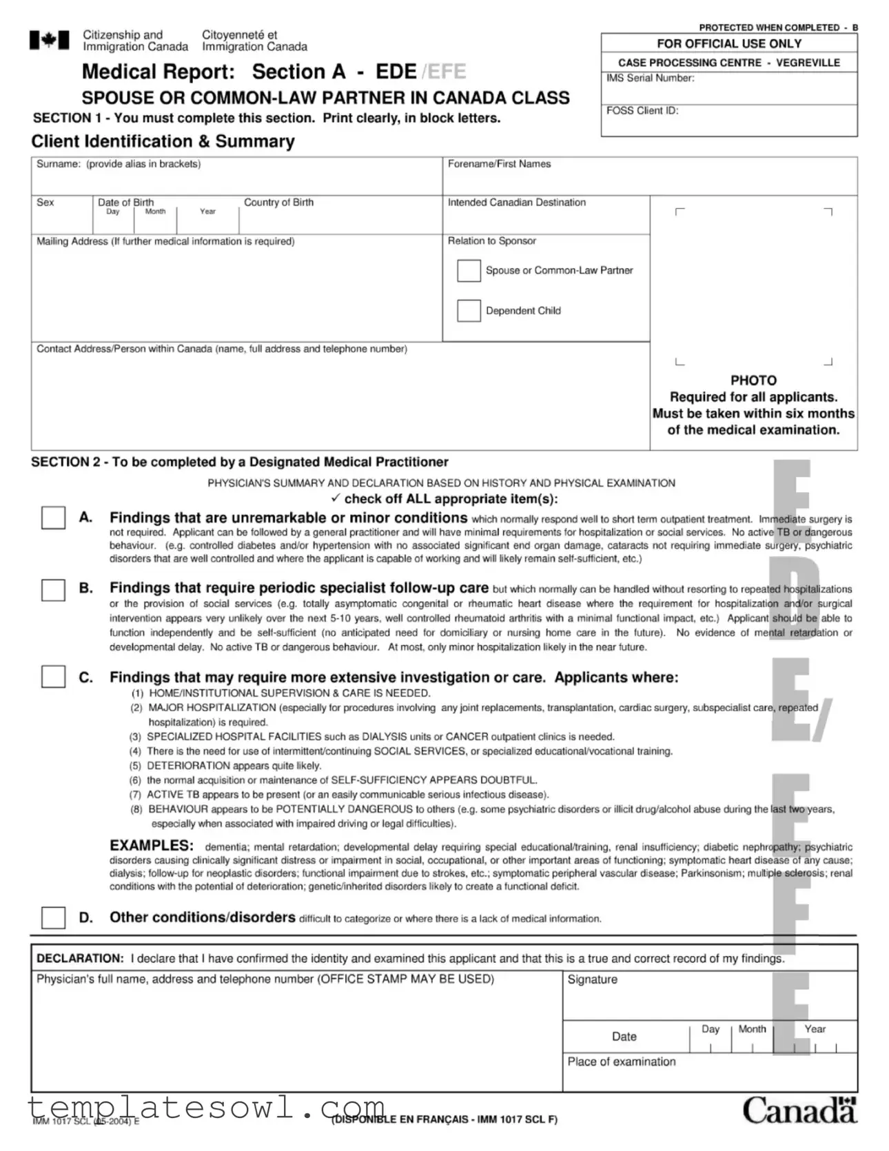 Fill Out Your Imm 1017 Form