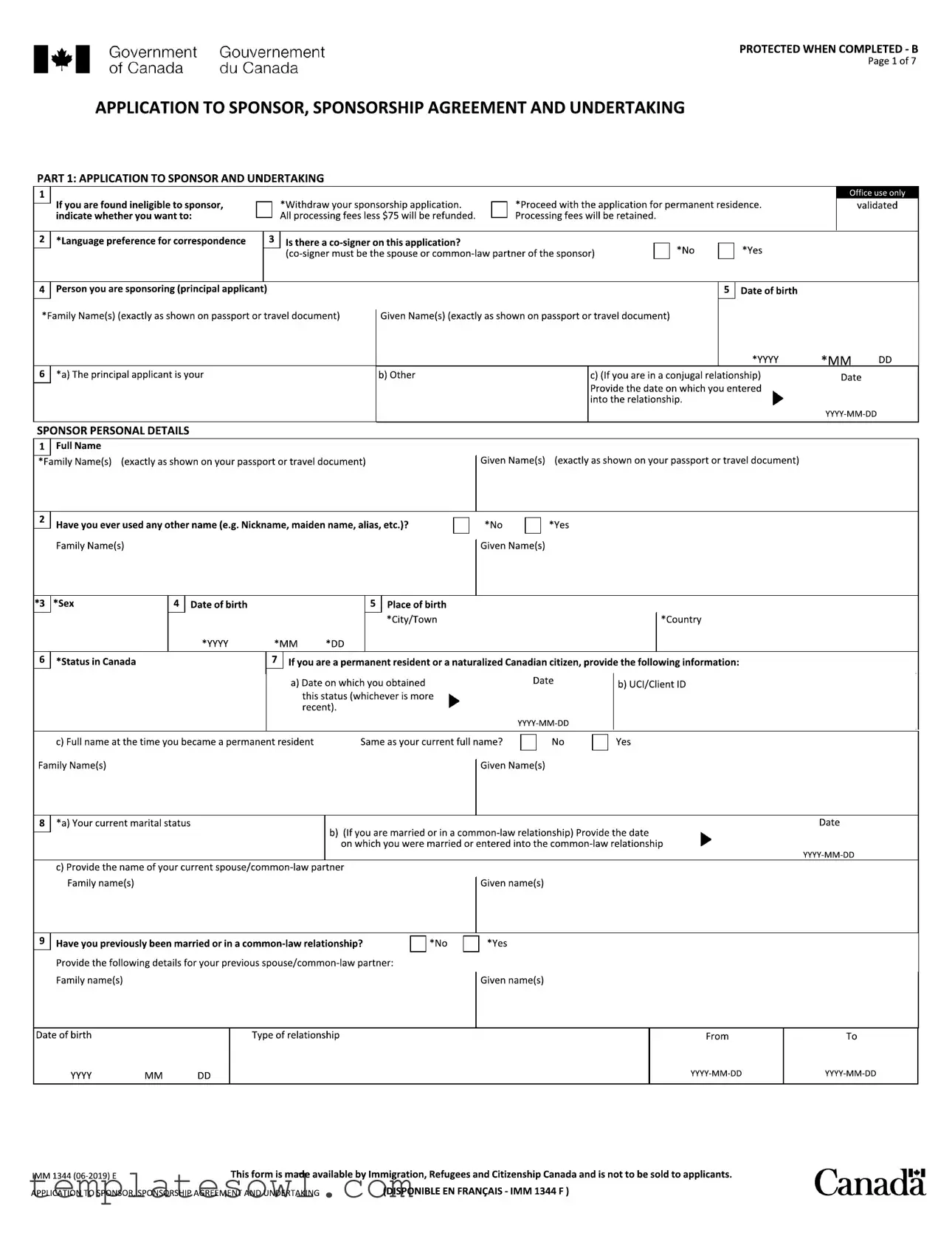 Fill Out Your Imm 1344 Application Form